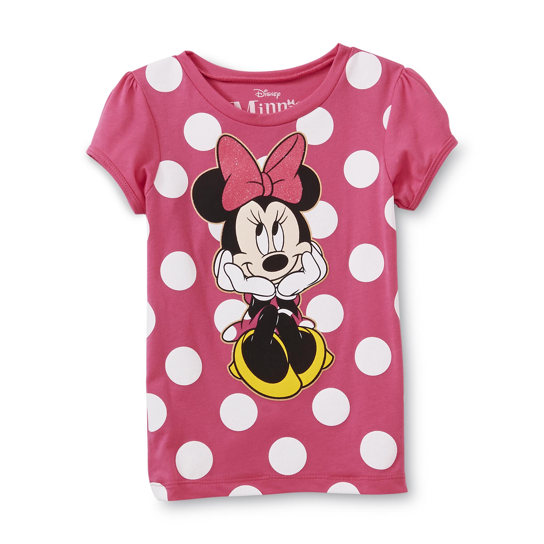 Disney Minnie Mouse Girl's Graphic T-Shirt - Dots