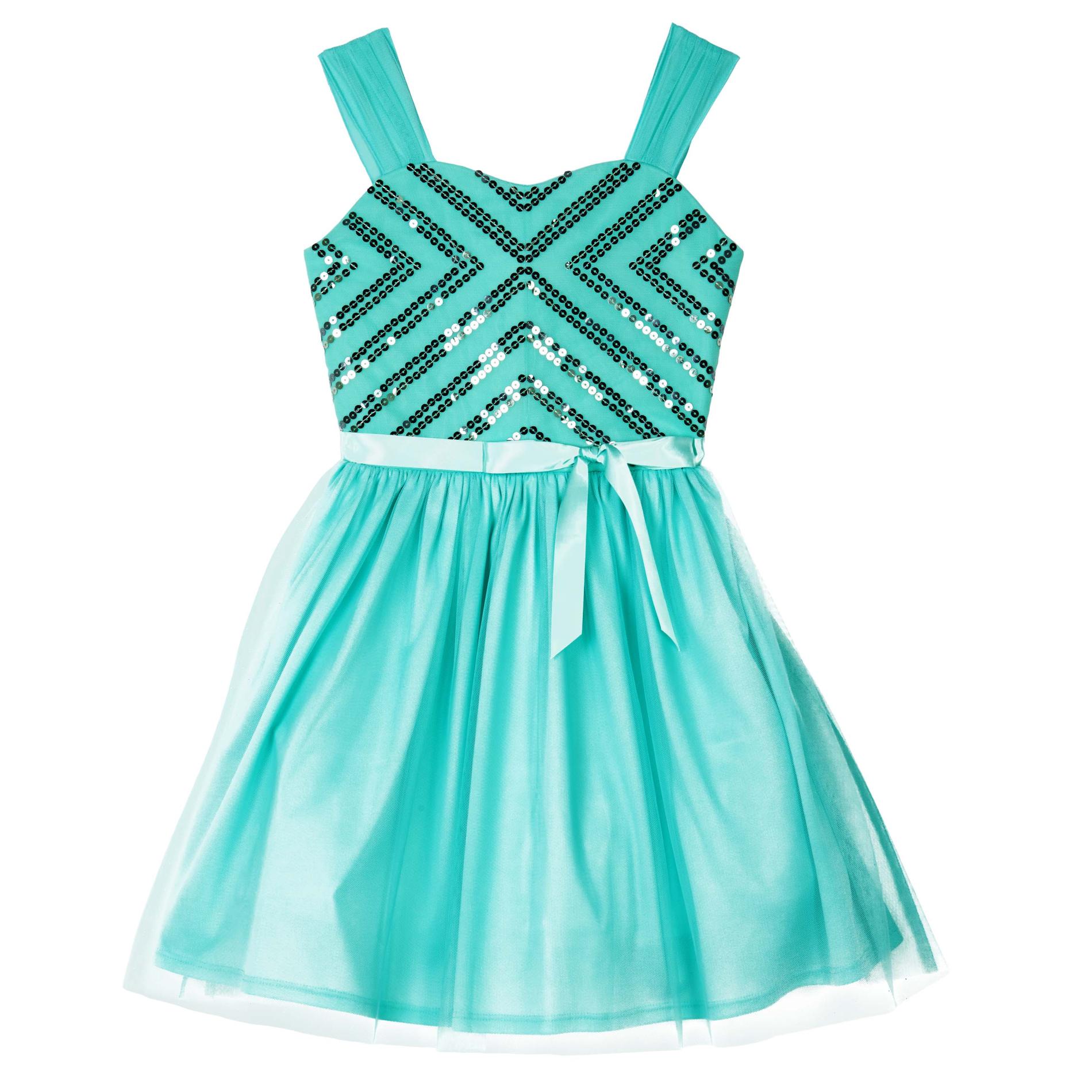 Amy's Closet Girl's Sequin Bodice Party Dress