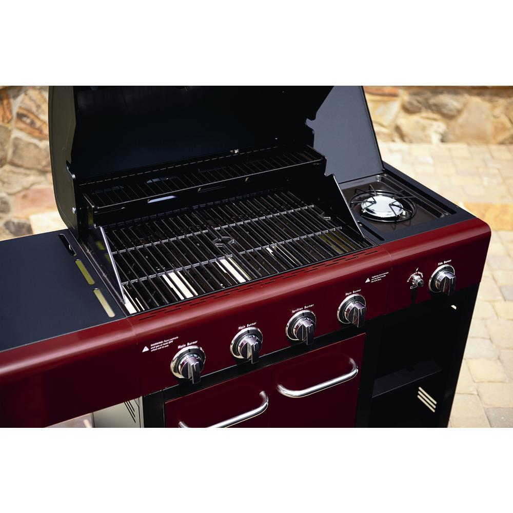 Kenmore 4Burner Red LP Gas Grill with Storage