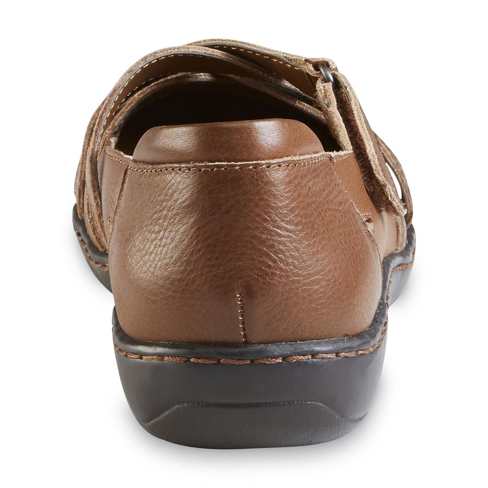 I Love Comfort Women's Leather Brisa Brown Mary Jane Clog