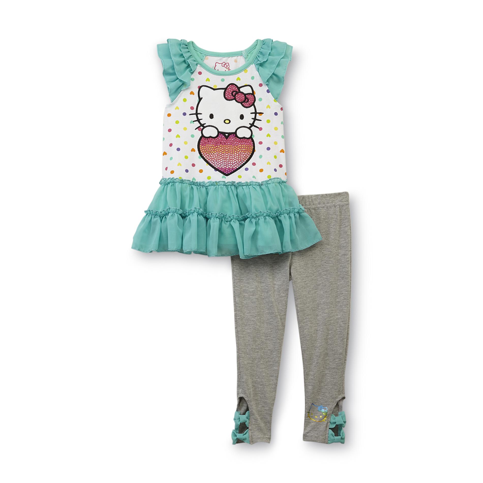 Hello Kitty Toddler Girl's Tunic & Leggings - Polka Dots
