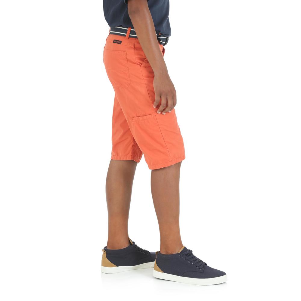 Wrangler Boy's Alvin Moisture-Wicking Belted Shorts