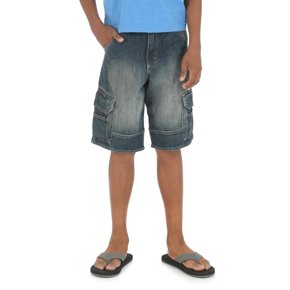 Wrangler Boy's Drake Denim Cargo Shorts