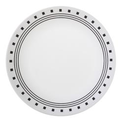 Corelle PLATE BLK/WHT 8.5" (Pack of 1)