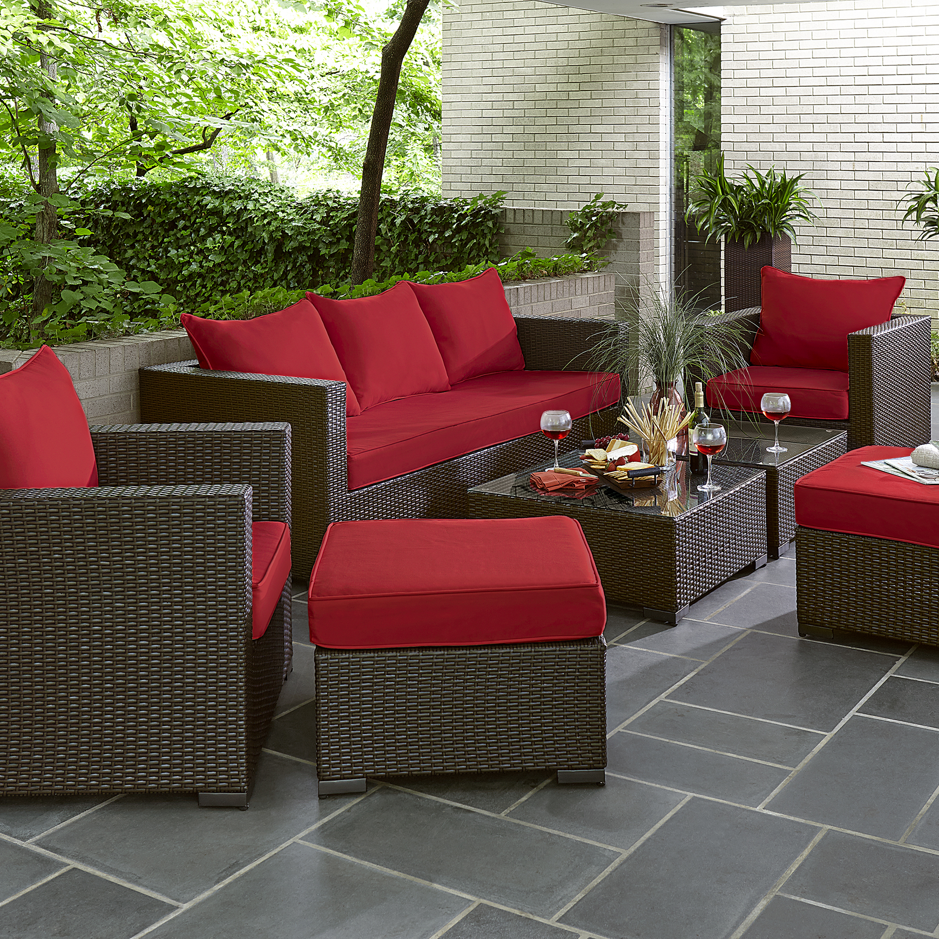 Grand Resort He 004 Osborn 7 Piece Sofa Seating Set Featuring Sunbrella Fabric American Freight Sears Outlet