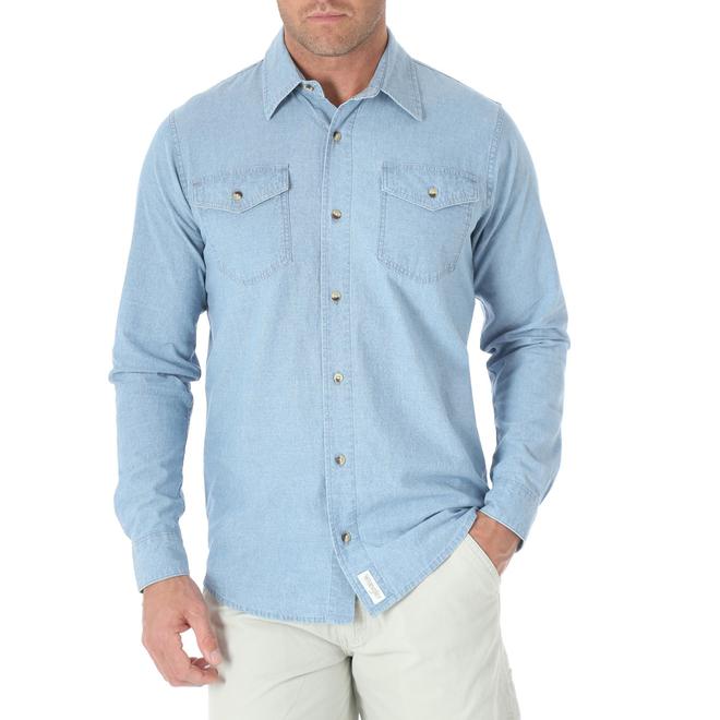 Wrangler Men's Button-Front Chambray Shirt