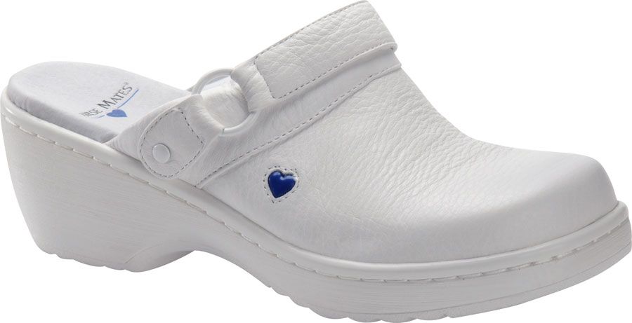 solid white nursing shoes