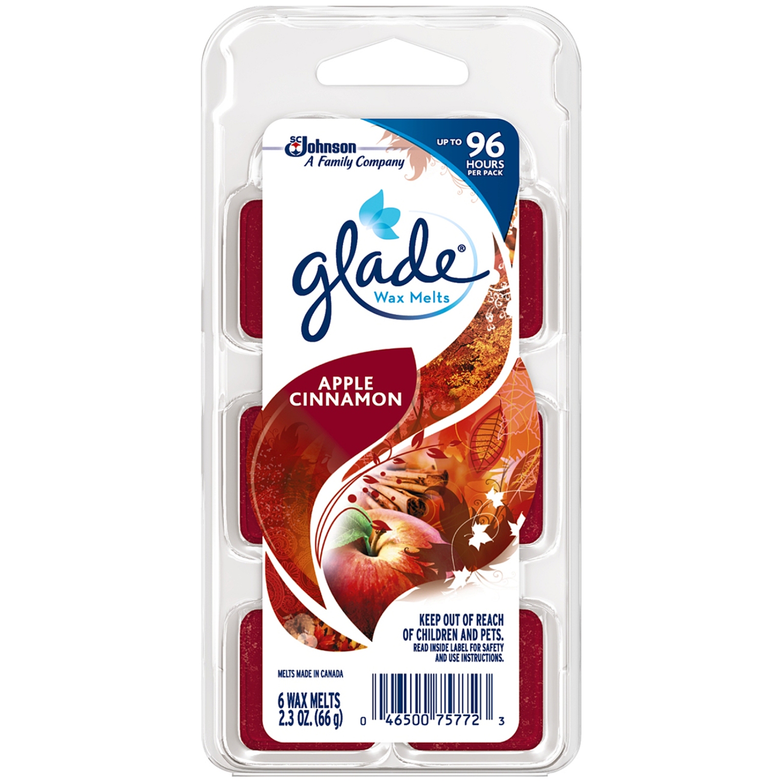Glade Wax Melts Refill, Apple Cinnamon, 2.3 oz