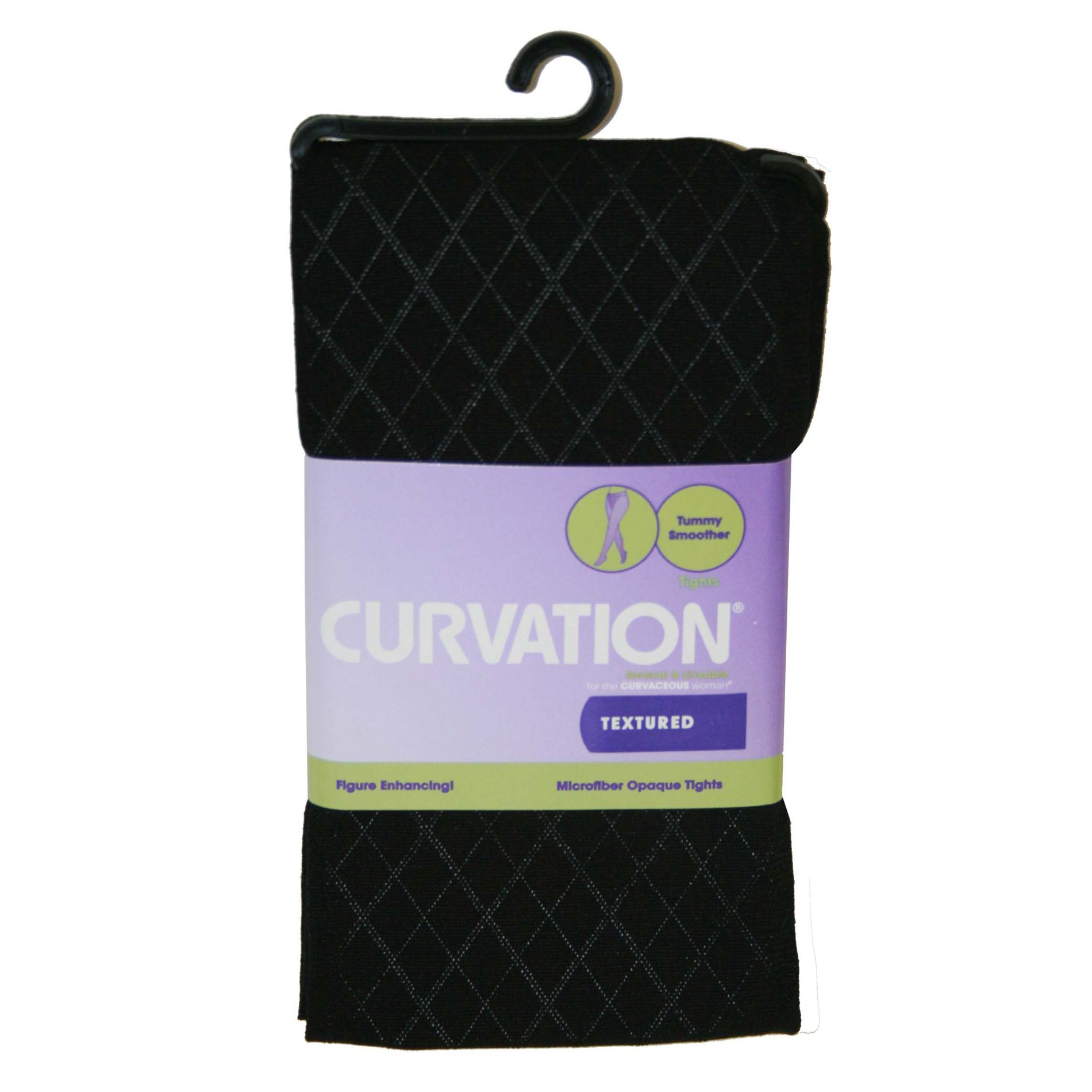 Curvation Women&#39;s Plus Tummy Smoother Textured Tights
