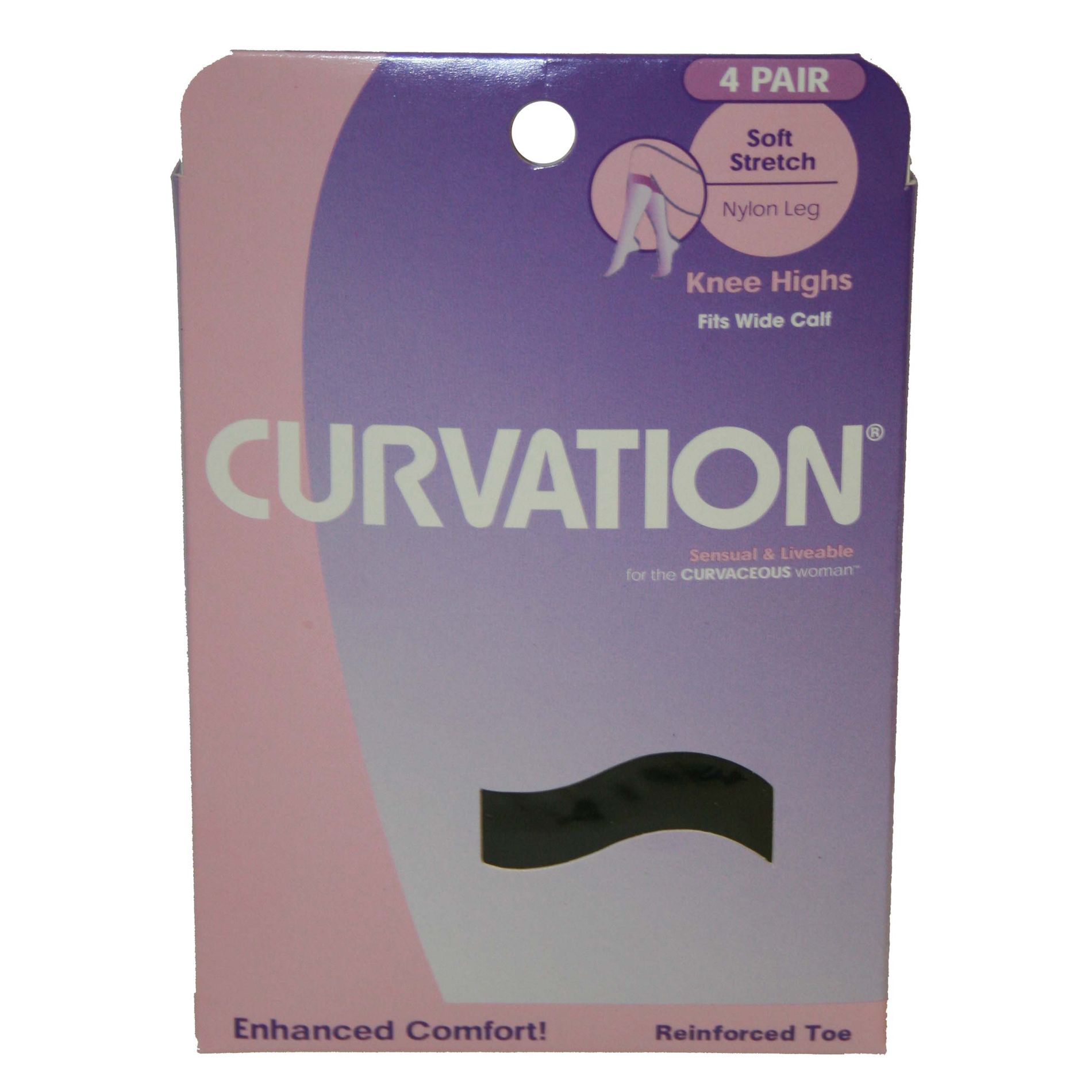 Curvation Women&#39;s Plus 4 Pair Soft Stretch Knee Highs
