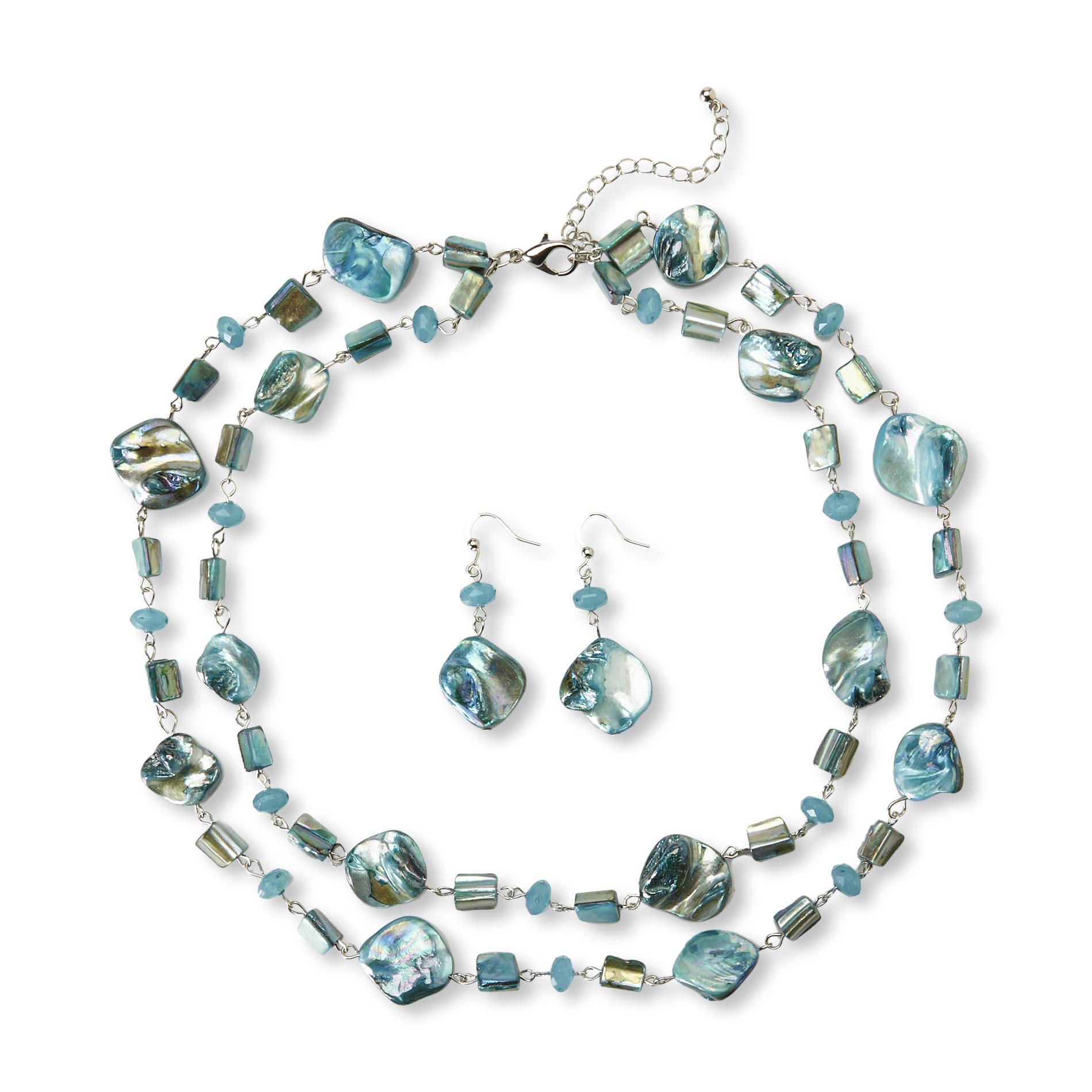 Jaclyn Smith Women's Layered Necklace & Dangle Earrings