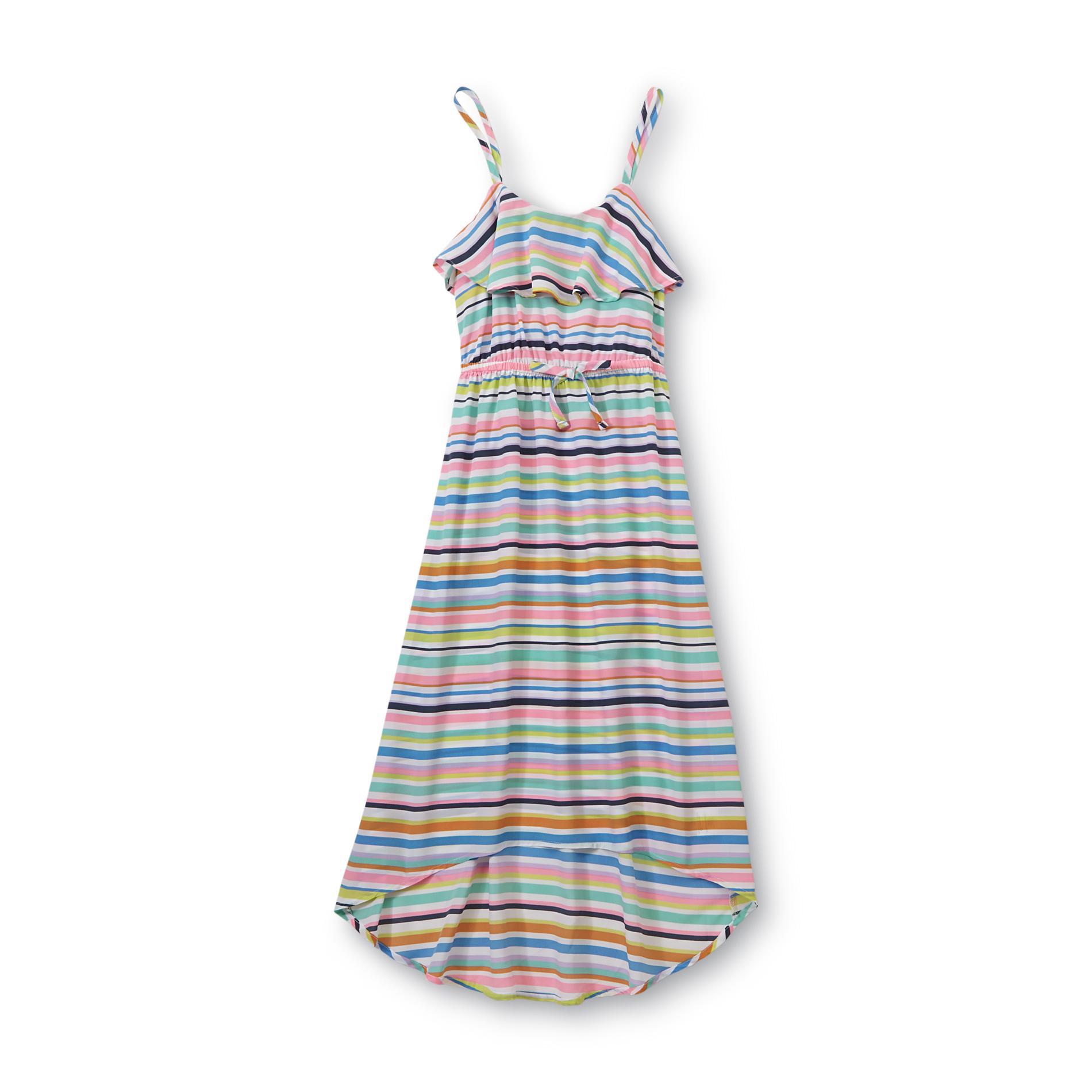 Route 66 Girl's Sleeveless Maxi Sundress - Striped