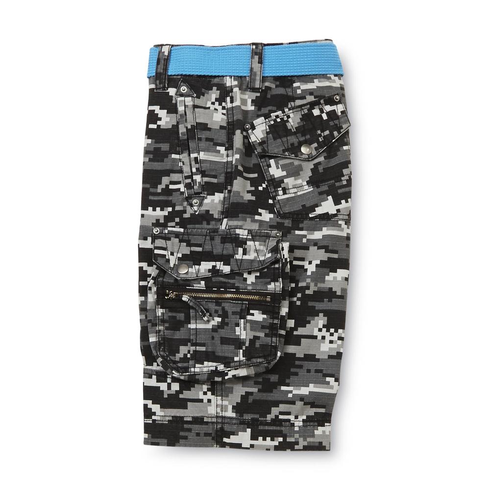 SK2 Boy's Cargo Shorts & Belt - Pixelated
