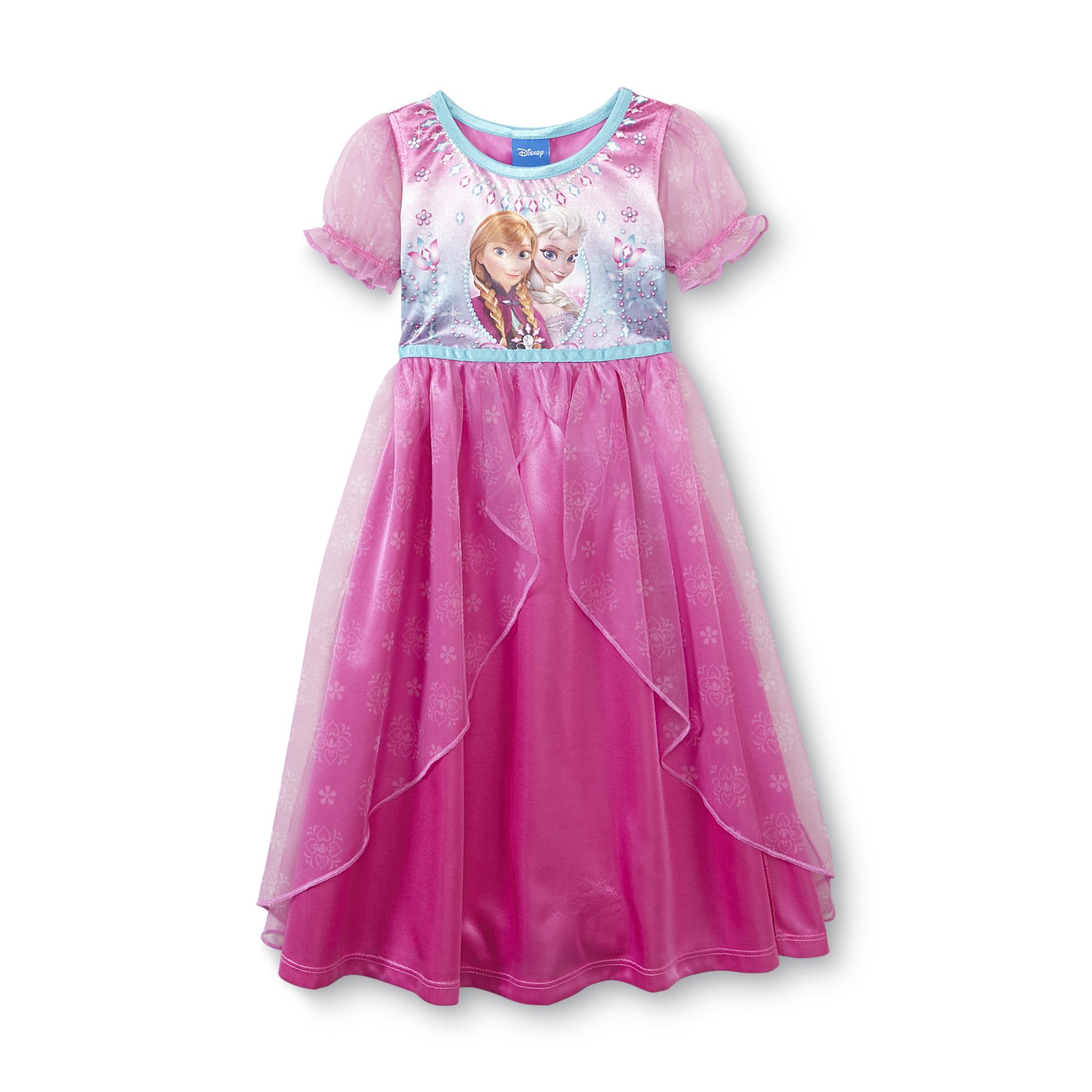 Disney Frozen Toddler Girl's Nightgown - Anna & Elsa