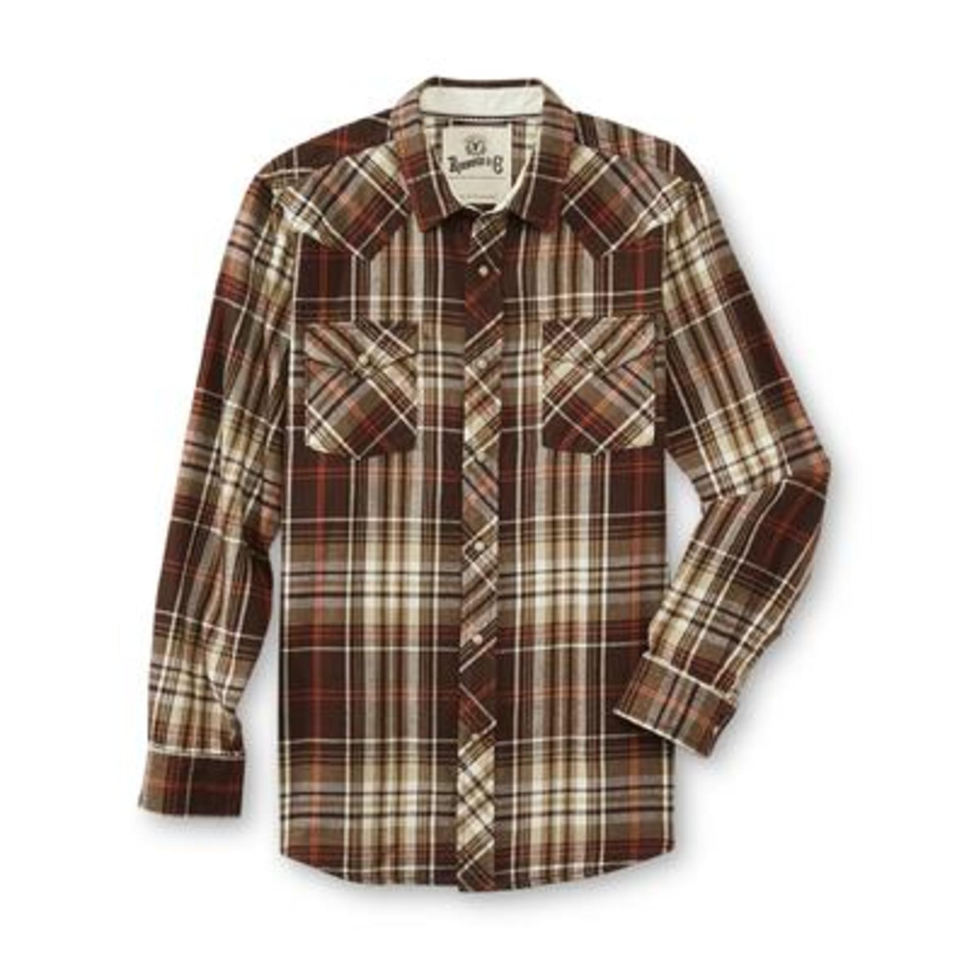 Roebuck & Co. Young Men's Long-Sleeve Woven Shirt - Plaid