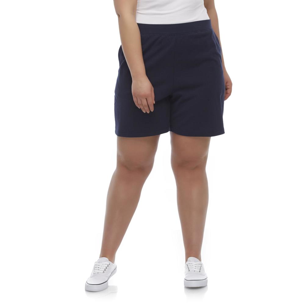 Basic Editions Women's Plus Jersey Knit Shorts