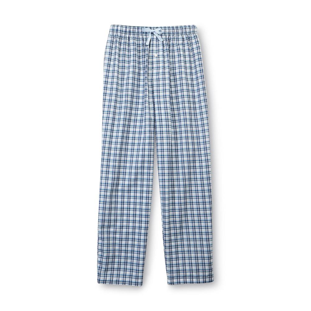 Basic Editions Men's Big & Tall Poplin Pajama Pants - Plaid