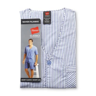 Hanes Men's Classics Pajama Shirt & Shorts - Striped