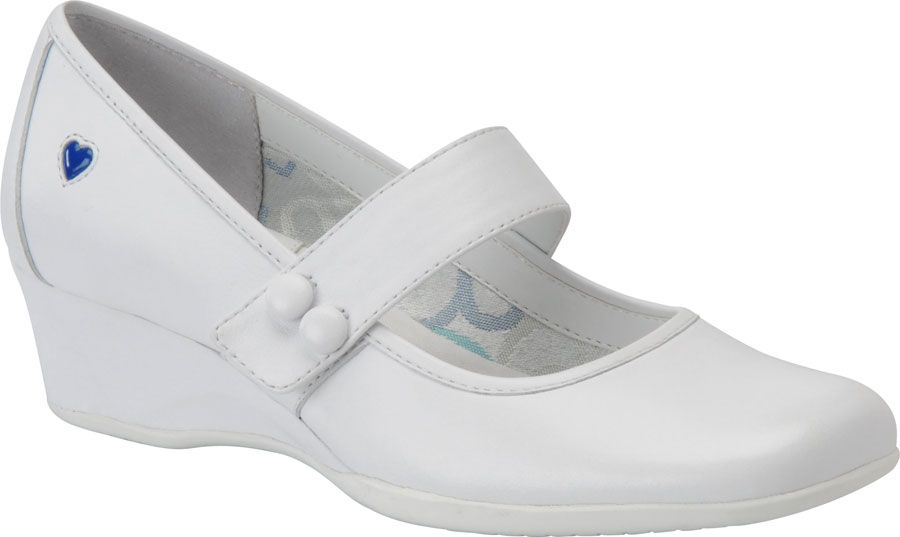 white mary jane nursing shoes