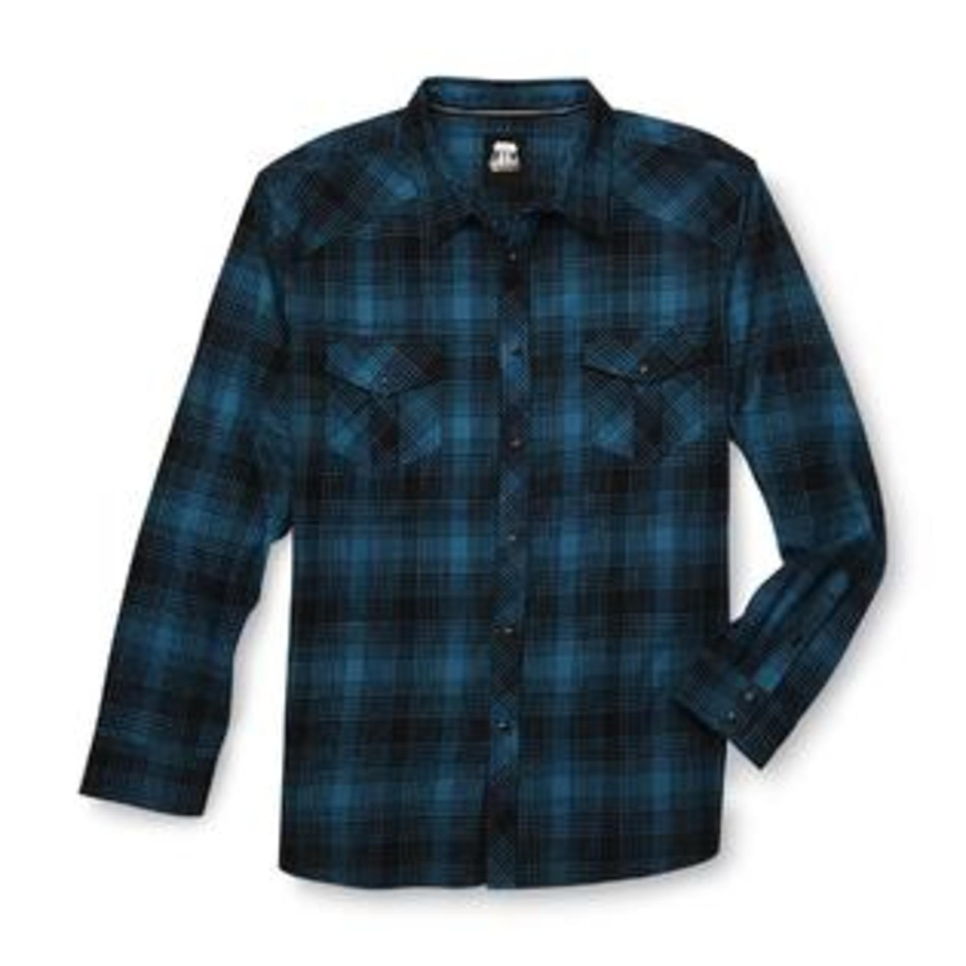 Route 66 Men's Snap-Front Flannel Shirt - Plaid