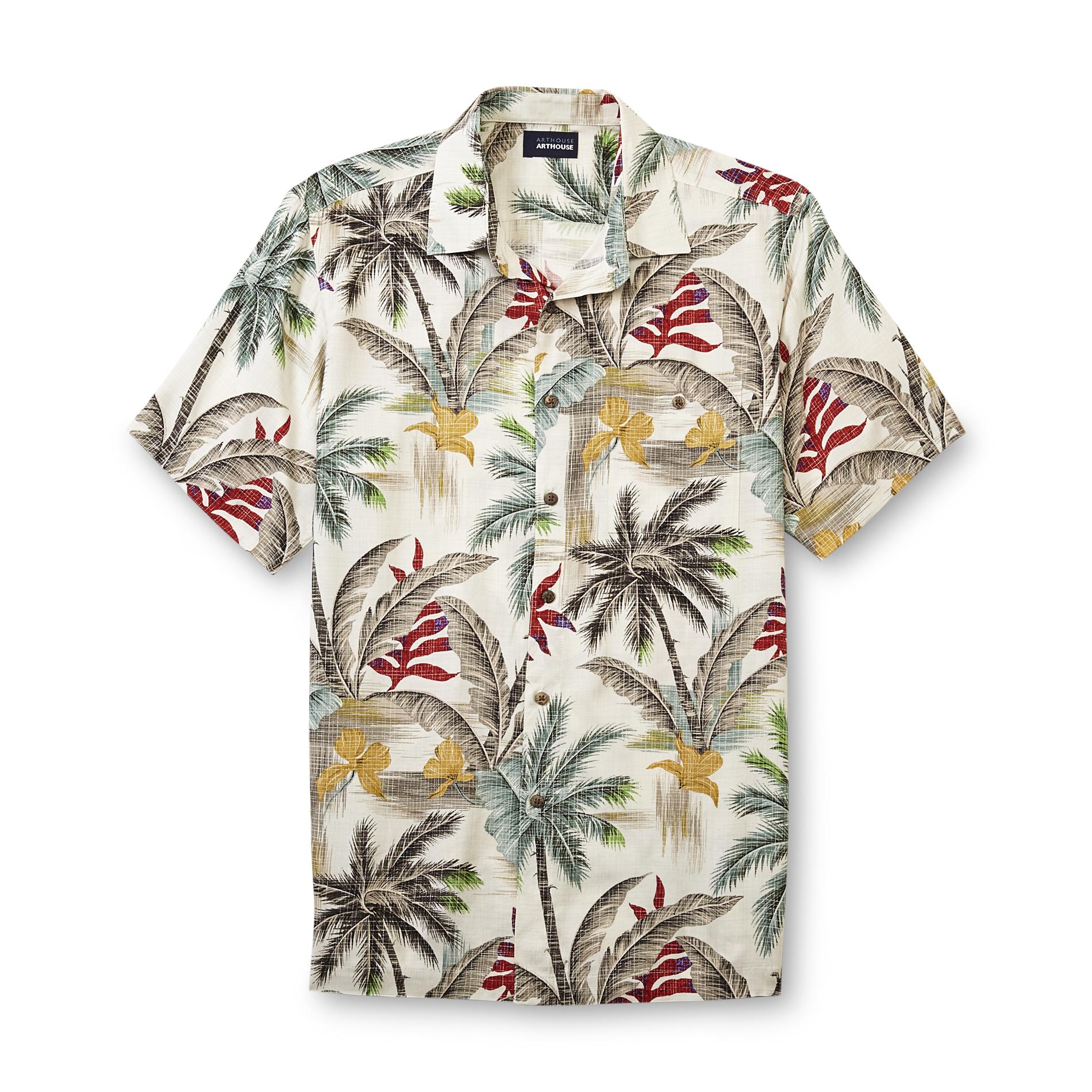 Basic Editions Men's Camp Shirt - Floral