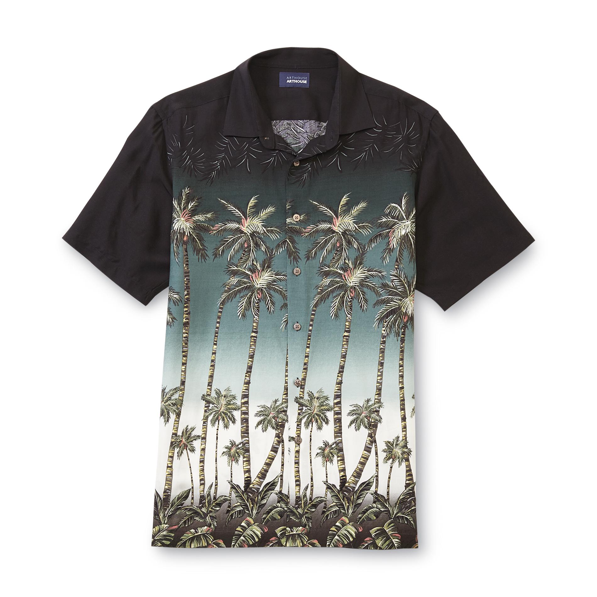 Basic Editions Men's Sport Shirt - Tropical Print