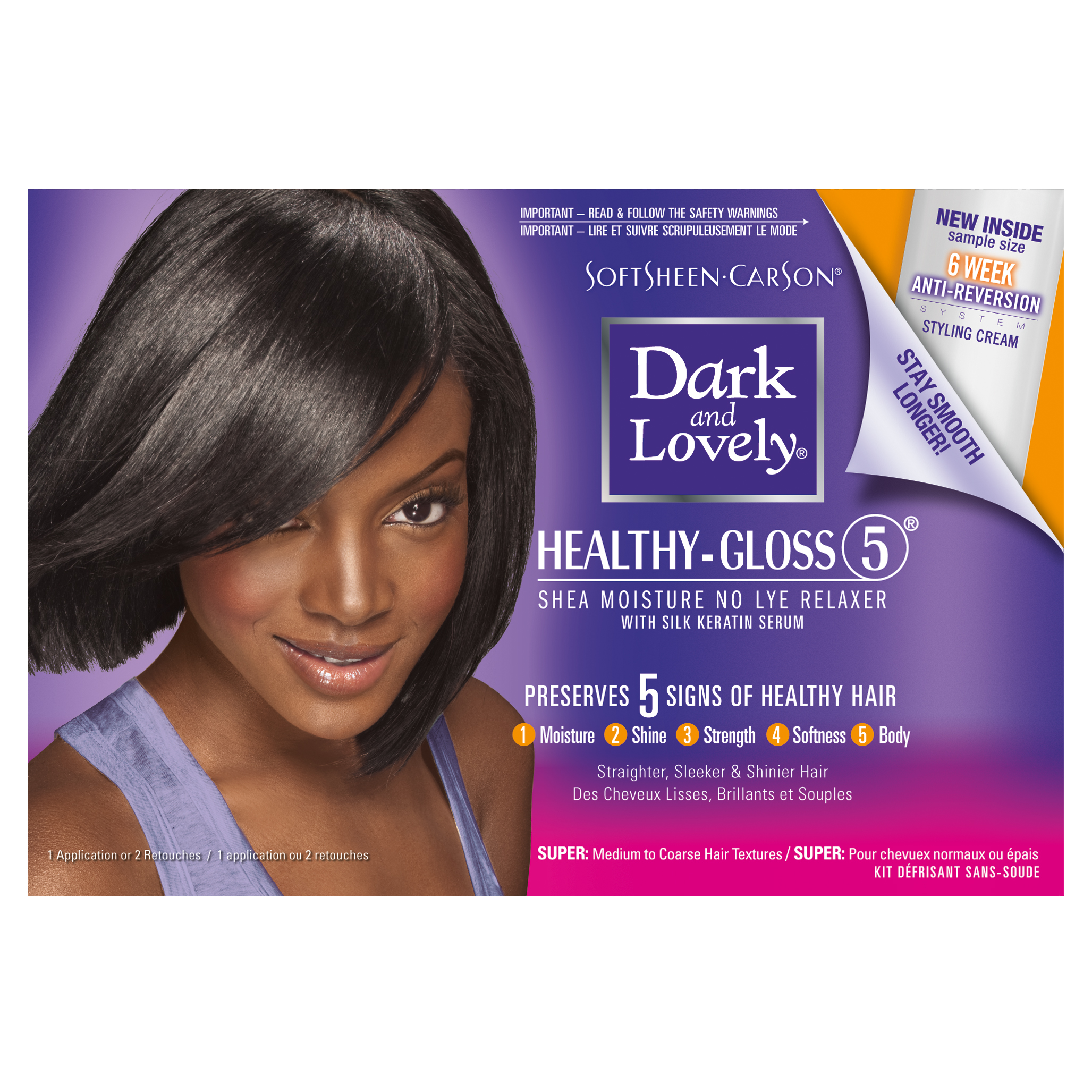 Dark and Lovely Relaxer System, Conditioning No-Lye, Super, 1 kit
