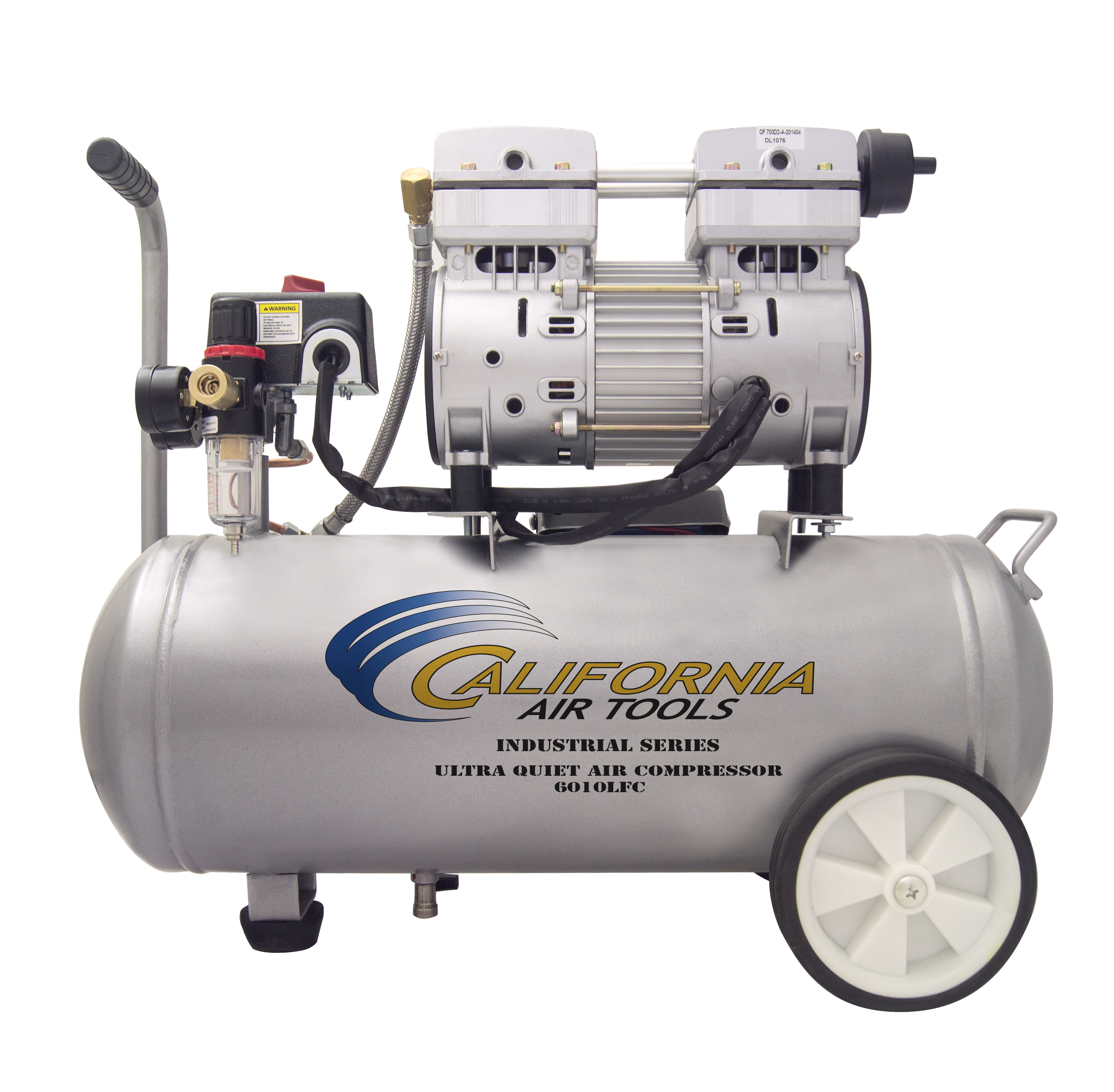 California Air Tools 6010LFC Ultra Quiet  & Oil-Free  1.0 Hp  6.0 Gal. Steel Tank Air Compressor  (Condor Pressure Switch)