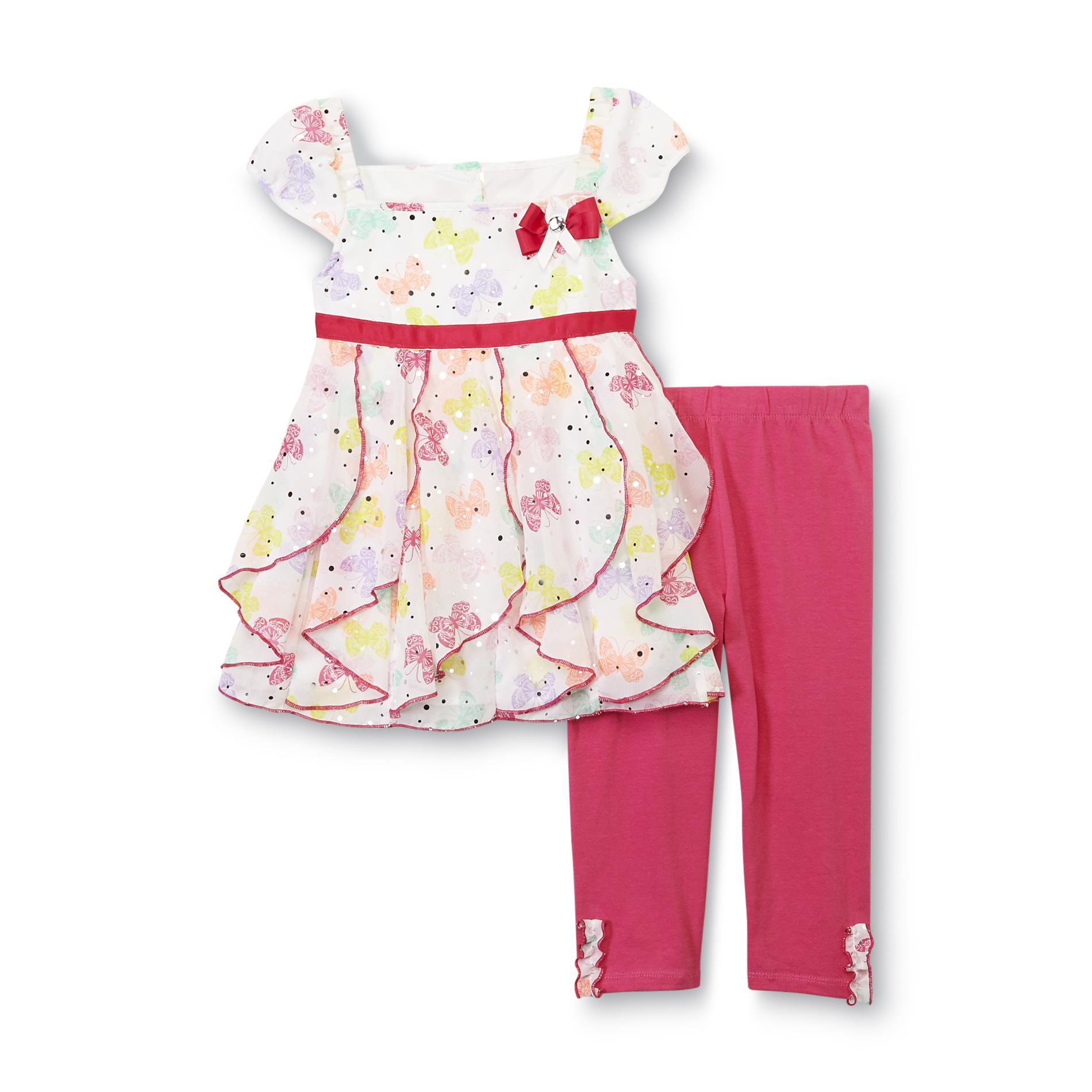 WonderKids Infant & Toddler Girl's Flutter Tunic Top & Leggings - Butterflies