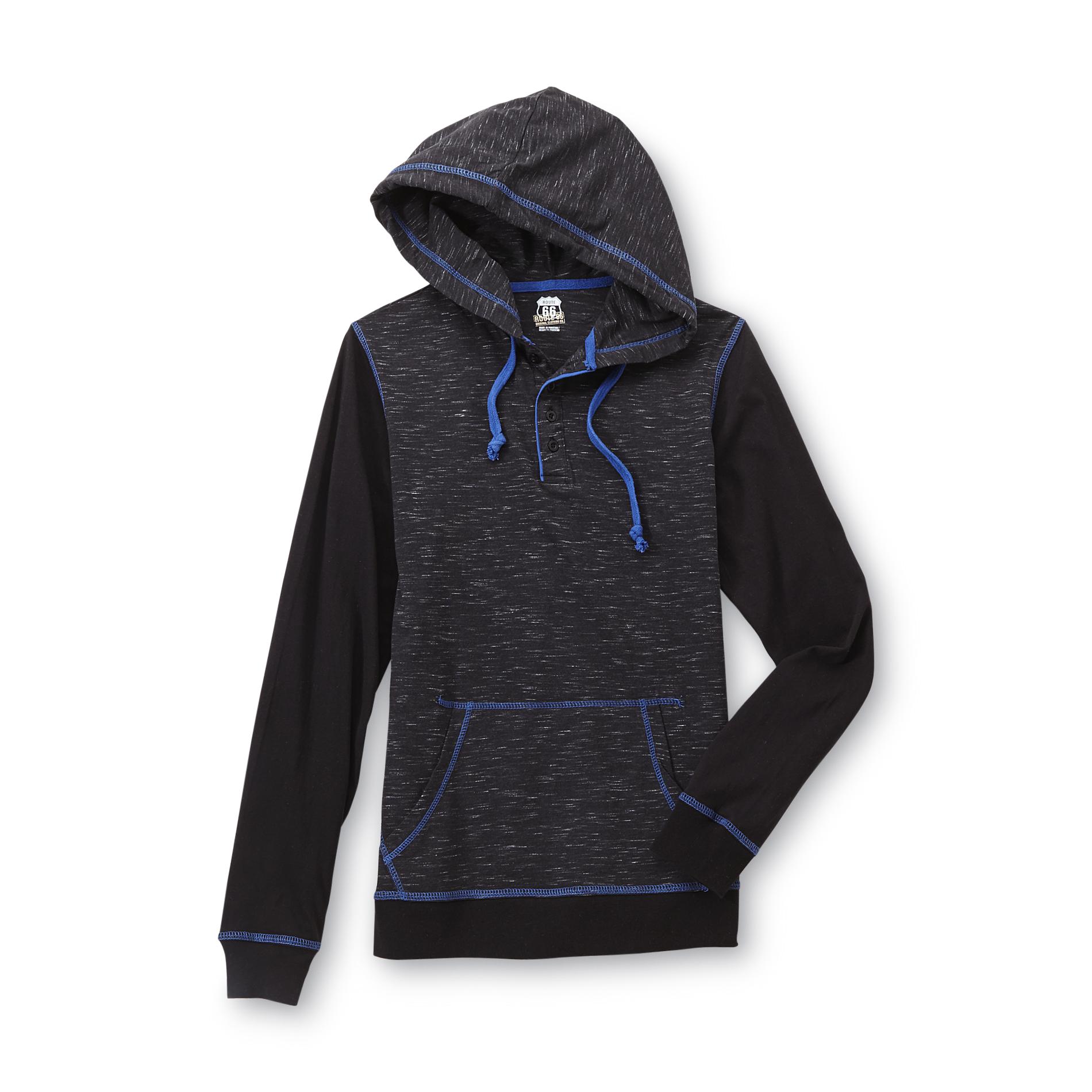 Route 66 Men's Jersey Knit Hoodie - Yarn-Dyed