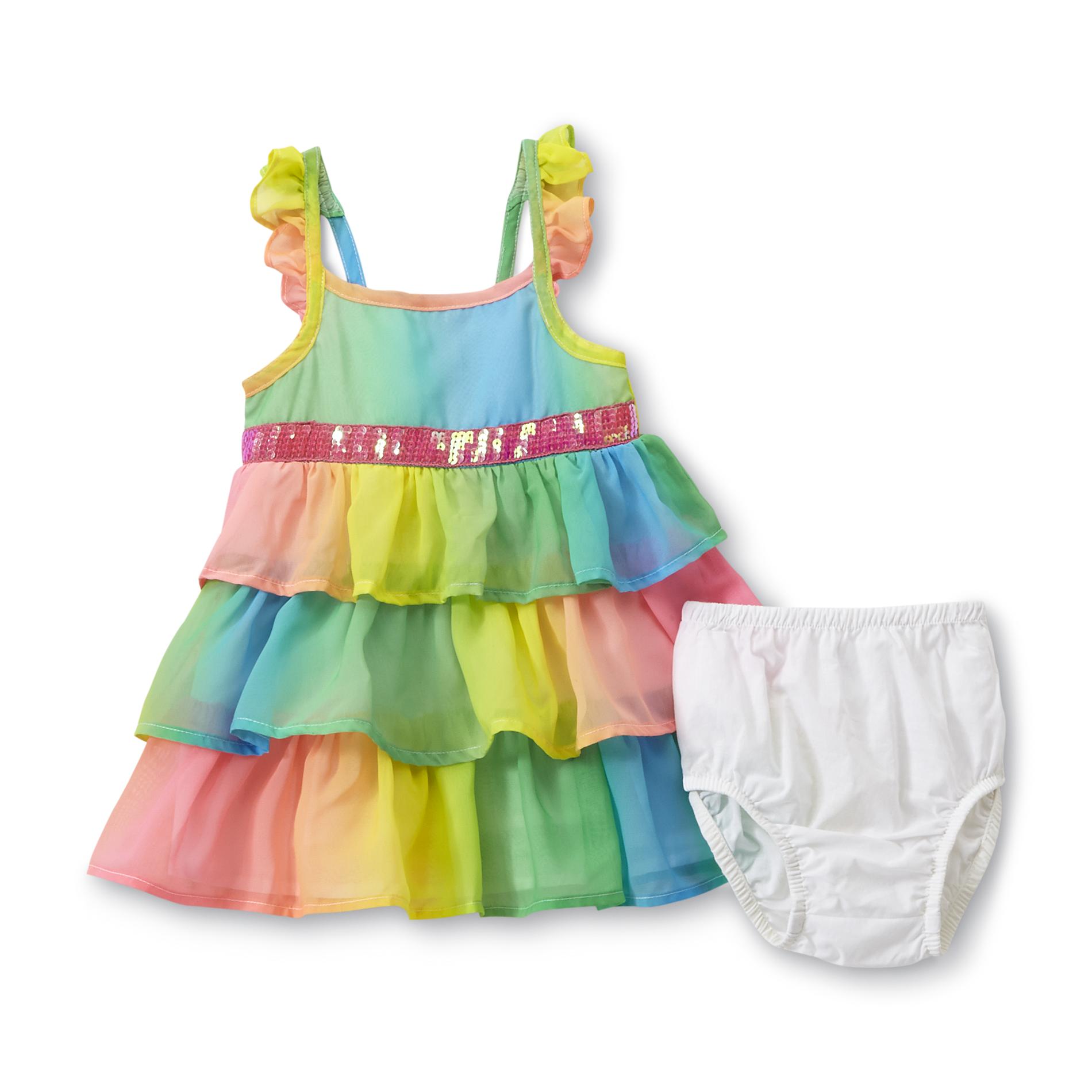 Piper Baby Infant & Toddler Girl's Tiered Dress & Diaper Cover - Tie-Dye