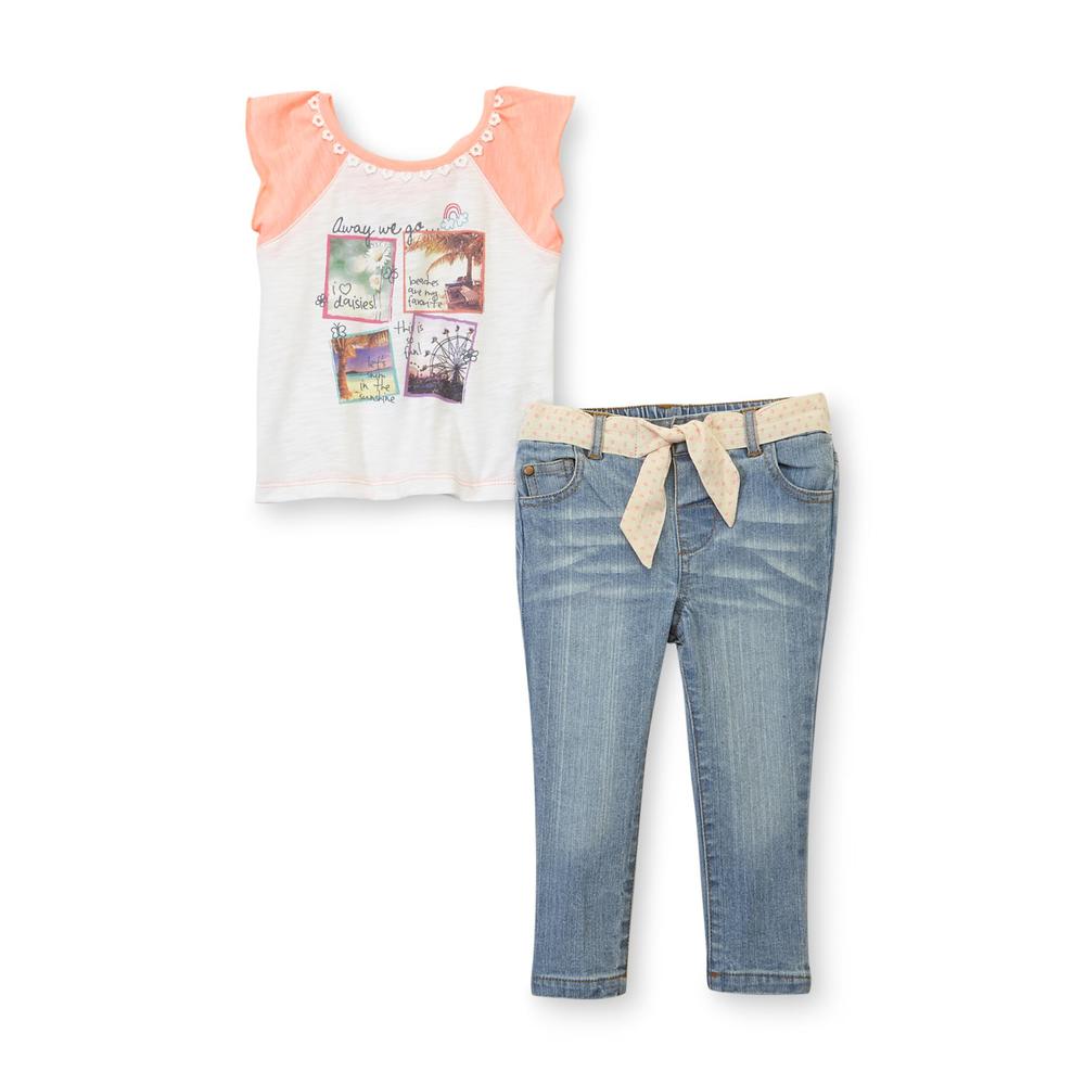 Route 66 Baby Infant & Toddler Girl's Graphic Top & Jeans