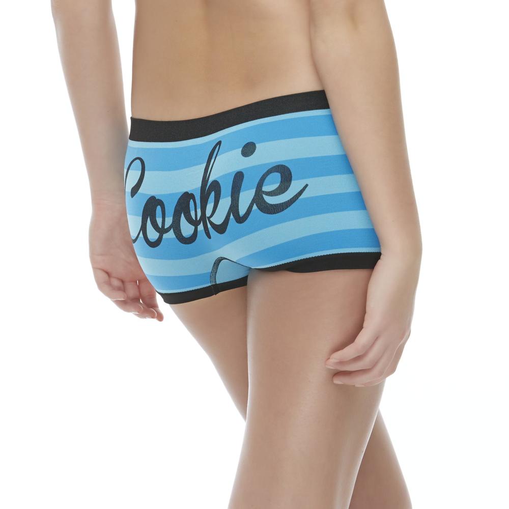 Sesame Street Cookie Monster Women's Boy Short Panties - Striped