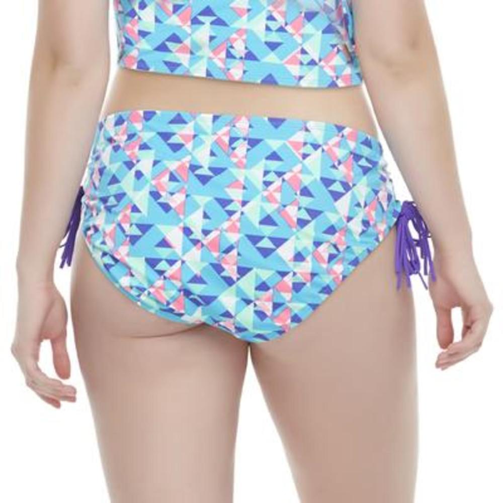 Joe Boxer Women's Plus Fringe Bikini Bottoms - Geometric Print