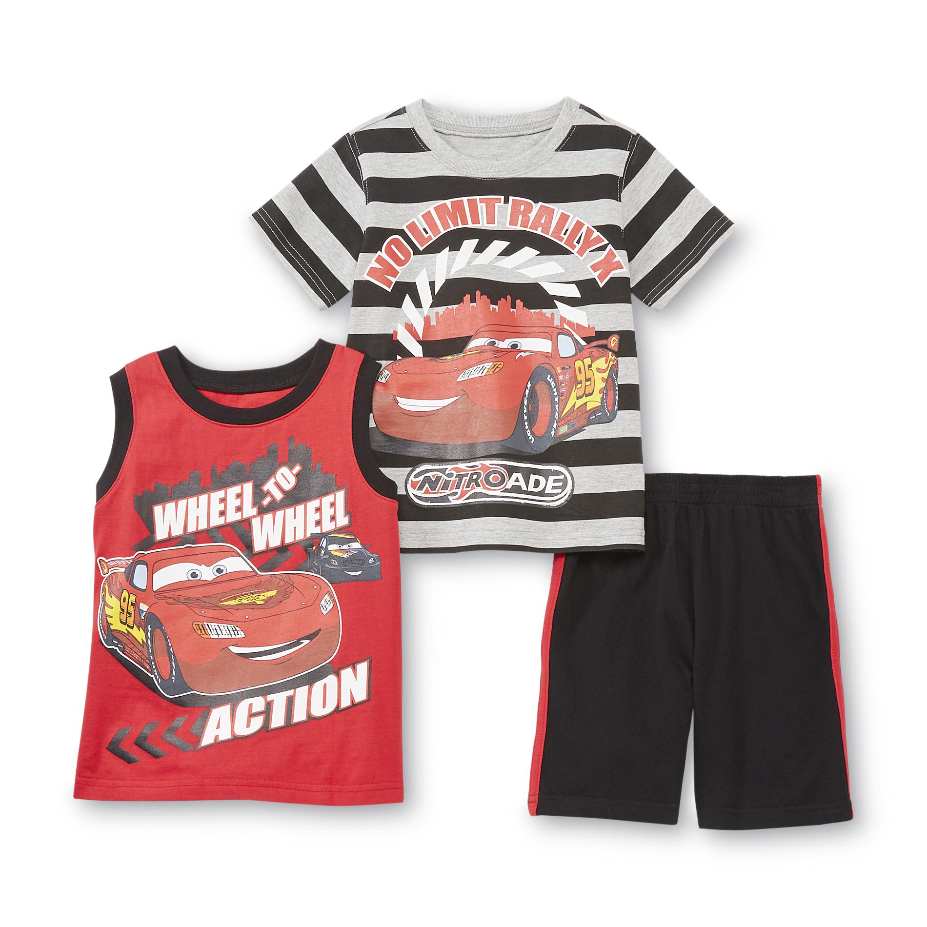 Disney Cars Infant & Toddler Boy's Graphic T-Shirt  Muscle Shirt & Shorts