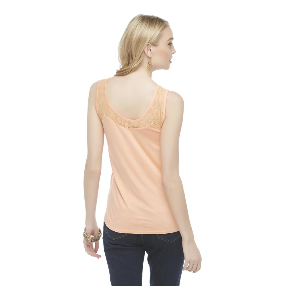 Attention Women's Lace Inset Tank Top