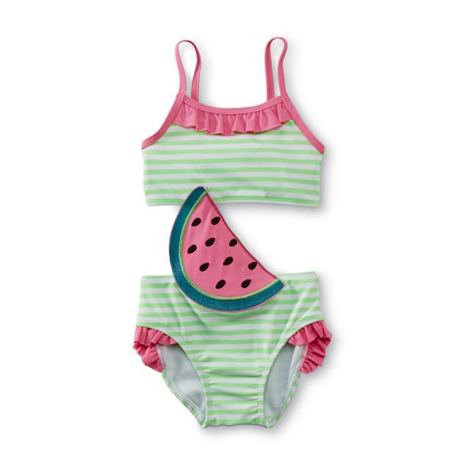 WonderKids Infant & Toddler Girl's Watermelon Monokini Swimsuit - Striped