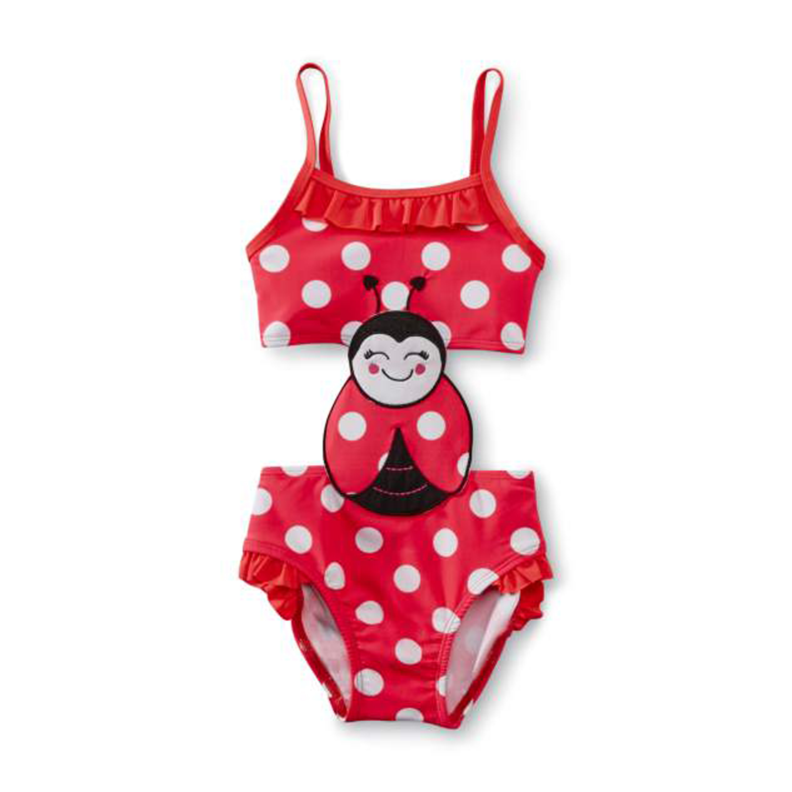 WonderKids Infant & Toddler Girl's Ladybug Monokini Swimsuit - Dots