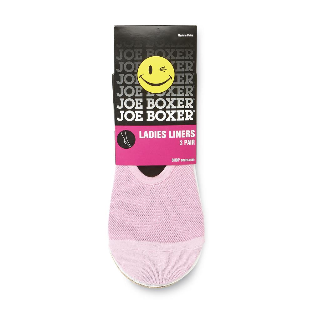 Joe Boxer Women's 3-Pairs No-Show Sock Liners
