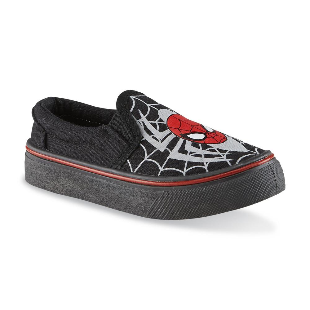 Marvel Toddler Boy's Spider-Man Black Slip-On Shoe