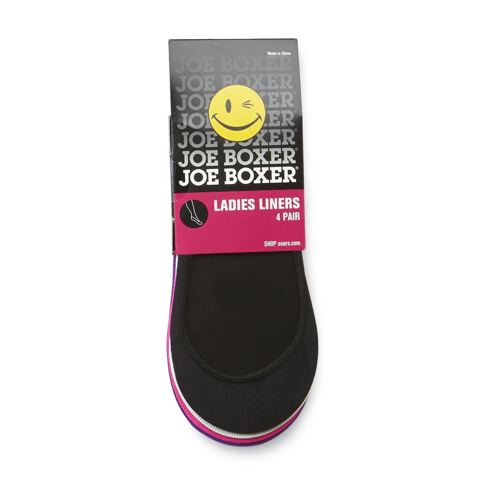 Joe Boxer Women's 4-Pairs No-Show Sock Liners
