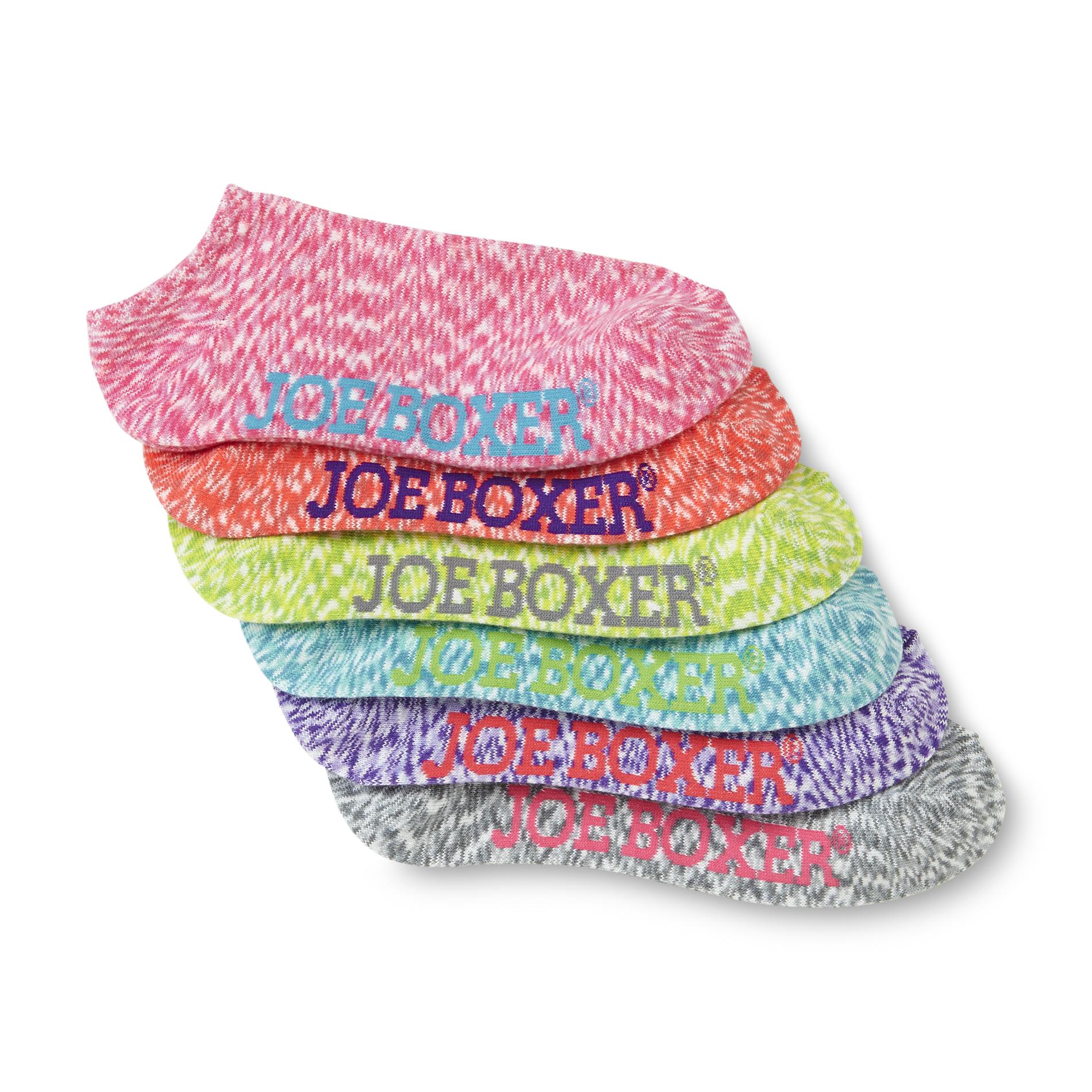 Joe Boxer Women's 6-Pairs No-Show Socks - Space-Dyed