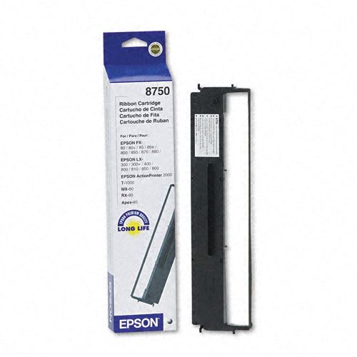 Epson EPS8750 8750 Printer Ribbon, Nylon, Black