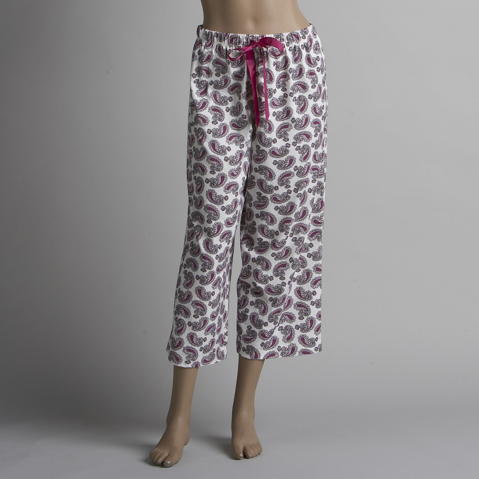 Sleepwalkers Women&#39;s Paisley Print Knit Sleep Capri Pants