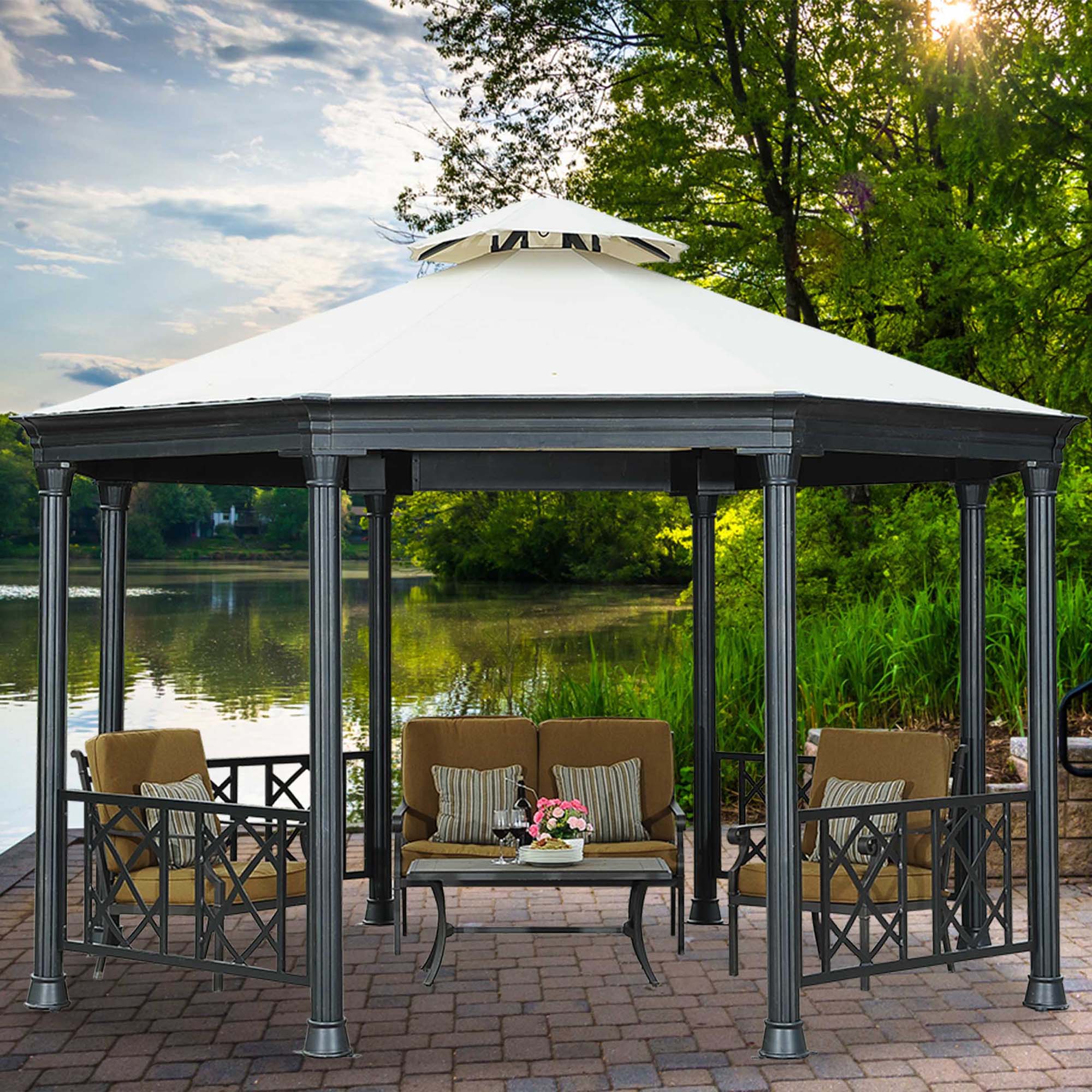 Rays Auto Sales >> Sunjoy Charming 10' x 12' Octagonal Gazebo Rays Auto Sales >> Sunjoy Charming 10' x 12' Octagonal Gazebo
