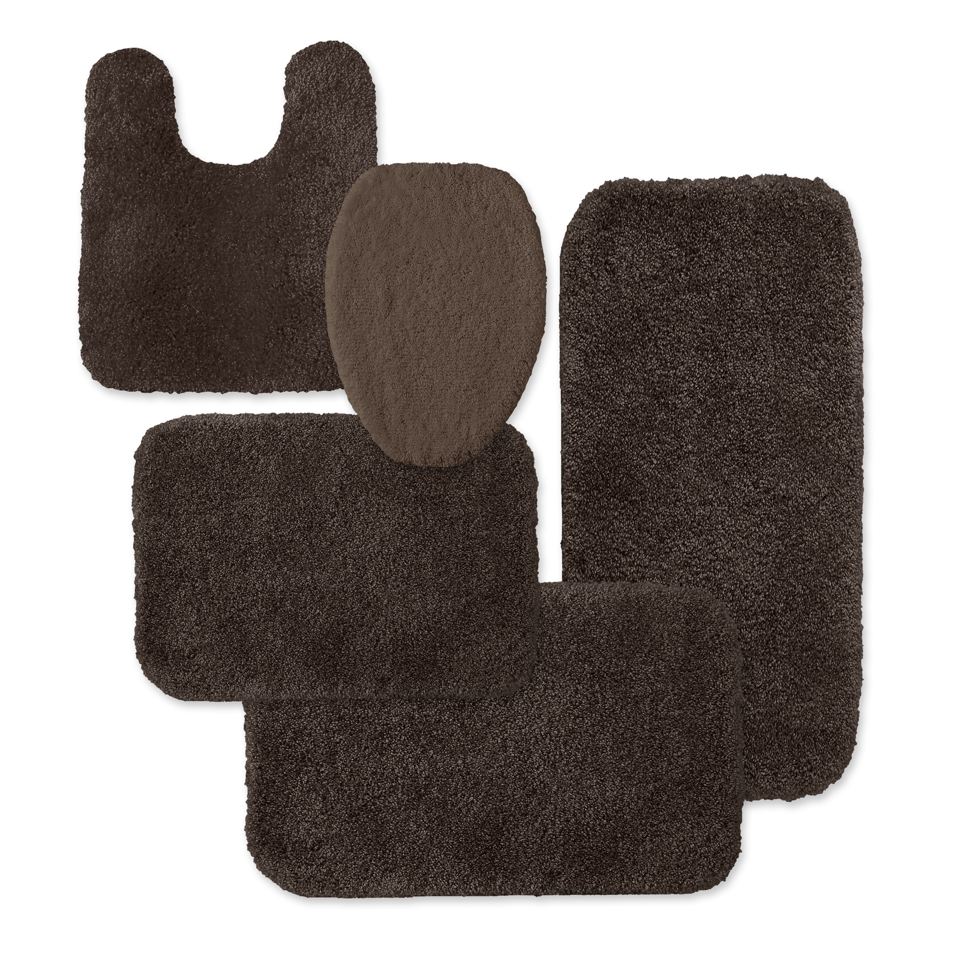 Colormate Textured Quick Dry Bath Rug Universal Lid or Contour Rug