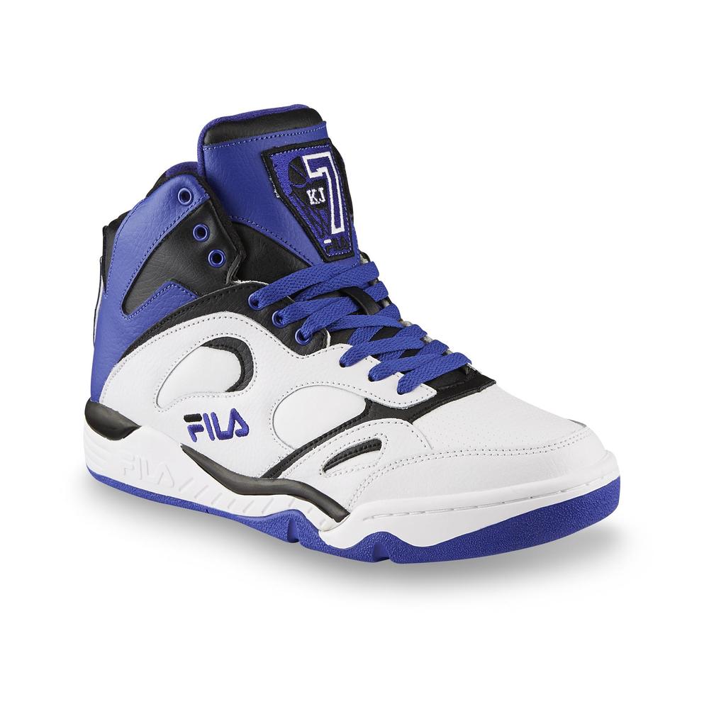 Fila Men's KJ7 White/Blue/Black Basketball Shoe