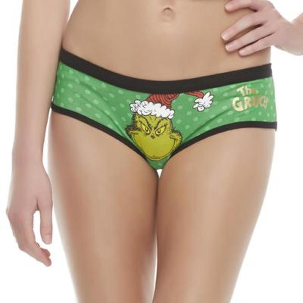 Grinch Junior's Holiday Hipster Panties