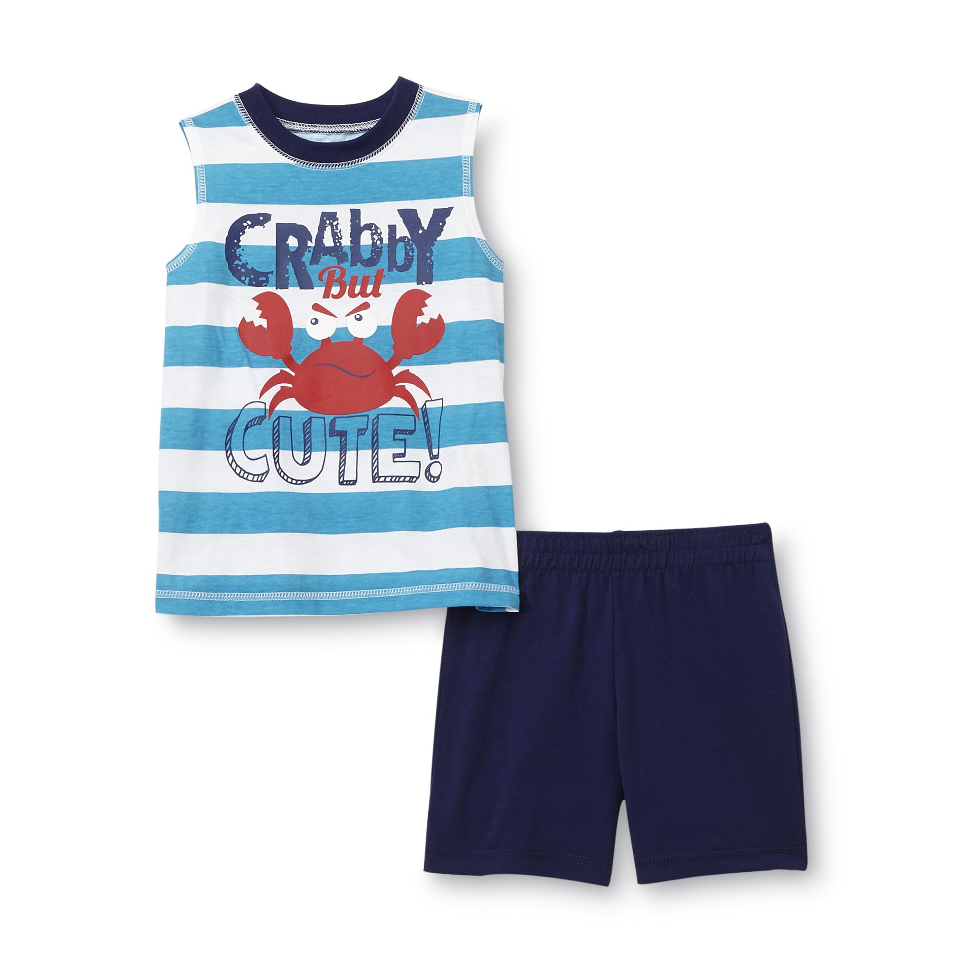 WonderKids Infant & Toddler Boy's Graphic Tank Top & Shorts - Crab