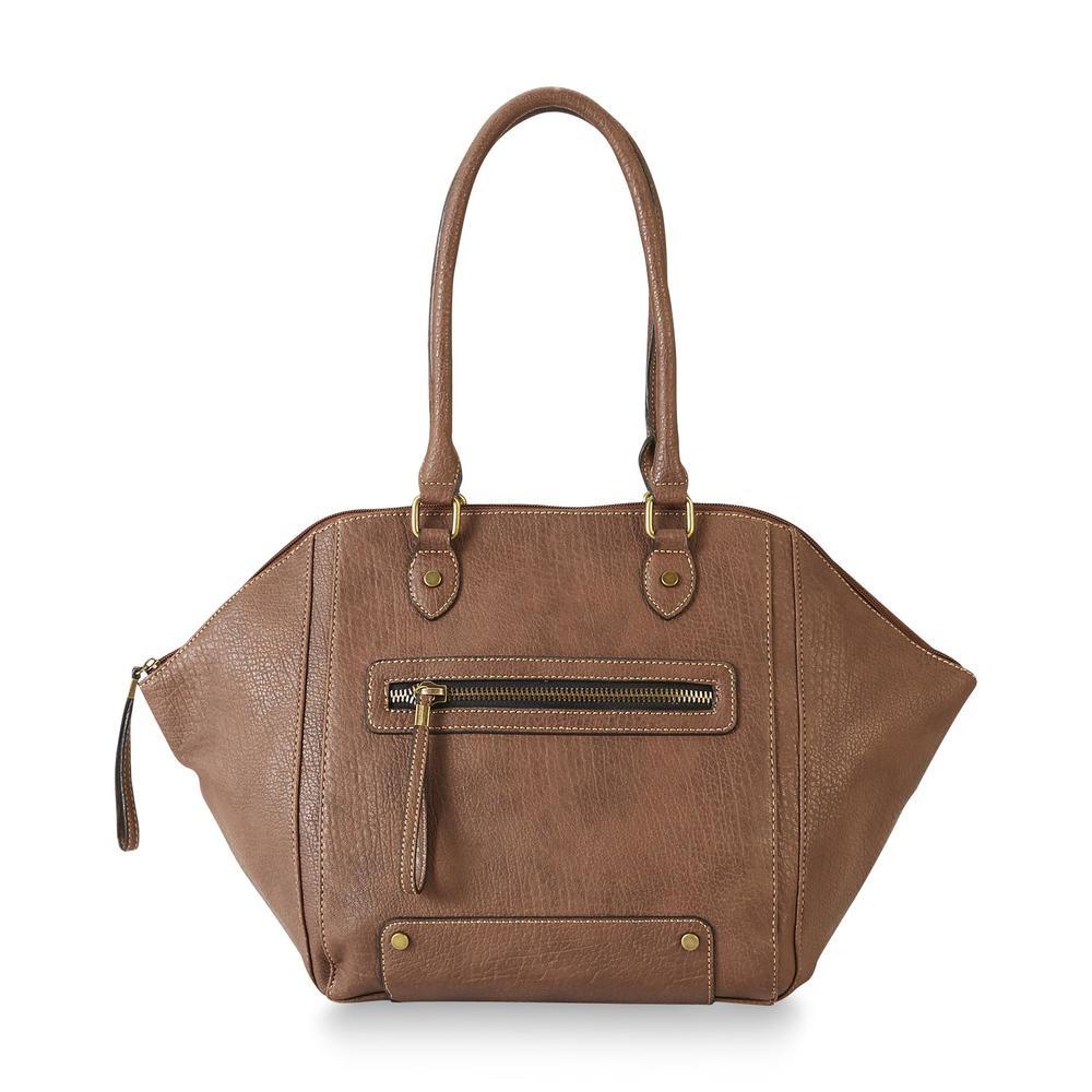 Joe Boxer Women's Textured Synthetic Leather Shopper Handbag